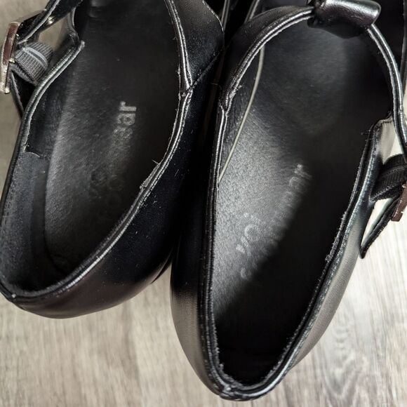 Black Women's Chunky Heel Mary Jane Shoes - Picture 7 of 8